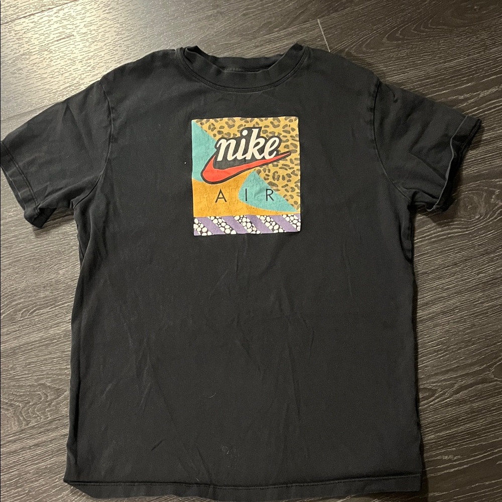 Nike Black Tee with Multicolor Graphic